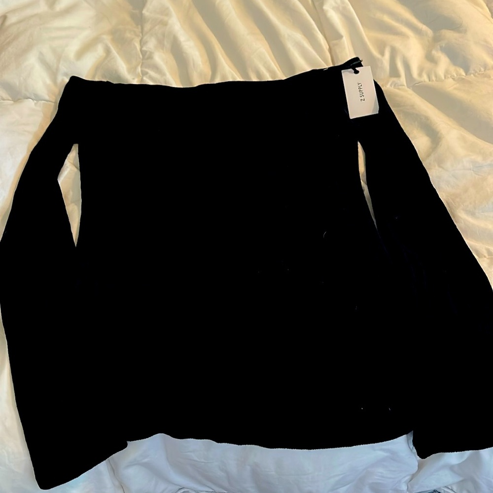 Z supply off shoulder top black